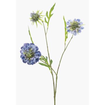 Künstlicher Zweig Scabiosa RUXTER, blau-lila-grün, 60cm, Ø6-8cm