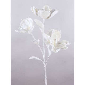 Kunststoffschaum Kamelien Zweig RANIA, weiß, 95cm, Ø18-22cm Kunststoffschaum Kamelien Zweig RANIA, weiß, 95cm, Ø18-22cm