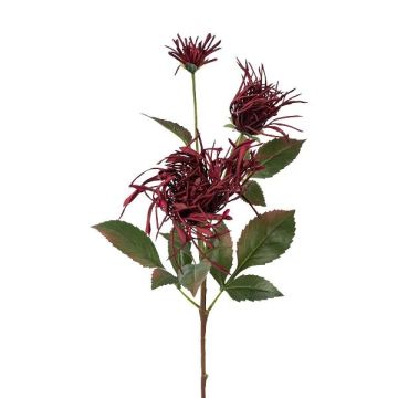 Kunstblumen Zweig Chrysantheme MIRANE, burgunderrot, 70cm