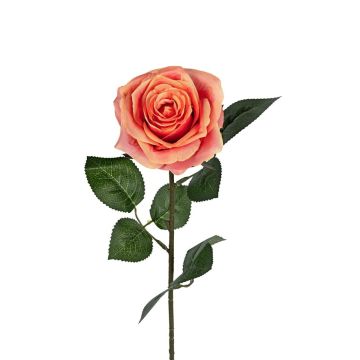 Kunstblume Rose AUMELIA, koralle, 65cm