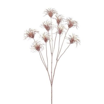 Deko Clematis Samenstand HARWAY, rosa-gold, 70cm, Ø7cm