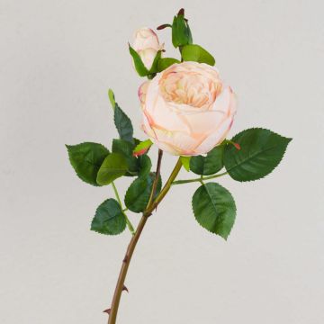 Künstliche Kohl-Rose MIRETTA, rosa-grün, 60cm, Ø3-9cm
