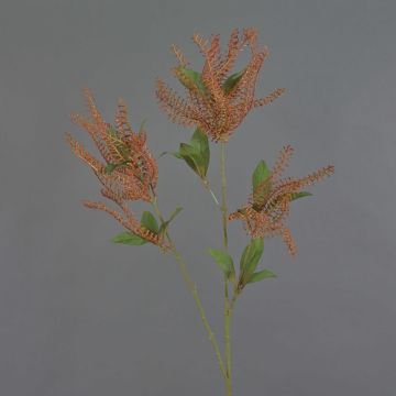 Kunst Zweig Lavendelheide VILLADS, orange, 95cm, Ø9-20cm