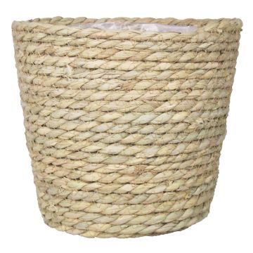 Korb Übertopf FERMINA, beige, 16cm, Ø19,5cm