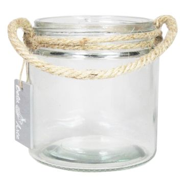 Kerzenglas KIAH mit Henkel, 12cm, Ø11cm Kerzenglas KIAH mit Henkel, 12cm, Ø11cm