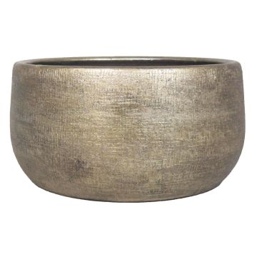 Keramik Schale AGAPE mit Maserung, gold, 14cm, Ø28cm