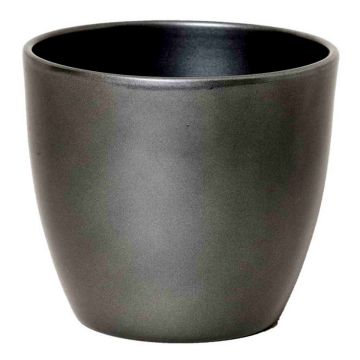 Pflanztopf TEHERAN BASAR, Keramik, anthrazit, 12cm, Ø13,5cm