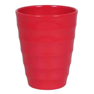 Orchideen Übertopf IZEH, Keramik, rot, 17cm, Ø14cm