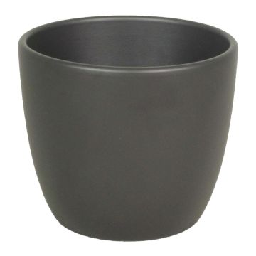 Großer Übertopf TEHERAN BASAR, Keramik, anthrazit-matt, 25cm, Ø28cm