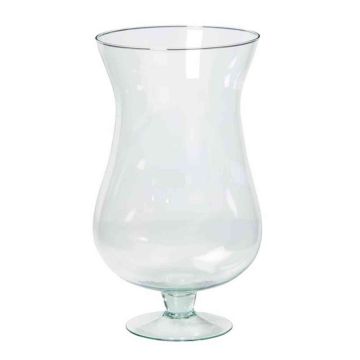 Pokalvase KOFFI aus Glas, mit Fuß, klar, 30cm, Ø16cm