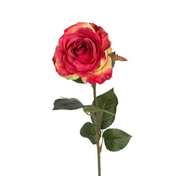 Kunstblume Rose FELLIAN, rot-creme, 65cm Kunstblume Rose FELLIAN, rot-creme, 65cm