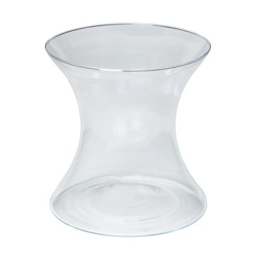Blumen Vase LIZ OCEAN aus Glas, transparent, 19cm, Ø17cm