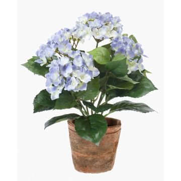 Künstliche Hortensie LAIDA im Terracottatopf, hellblau, 35cm