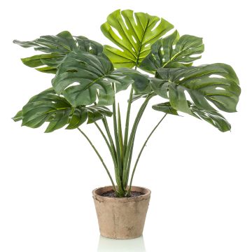 Künstliche Pflanze Philodendron Monstera Deliciosa BRITI, Terracotta Topf, 60cm