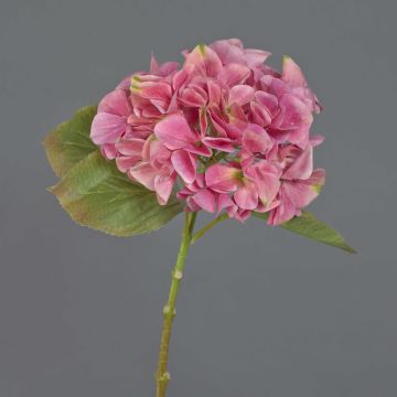 Künstliche Hortensie AMARILDO, pink-grün, 45cm, Ø16cm