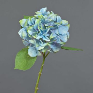 Künstliche Hortensie AMARILDO, blau-grün, 45cm, Ø16cm