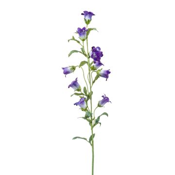 Blume künstlich Glockenblume AIMI, dunkellila-weiß, 90cm, Ø3-5cm