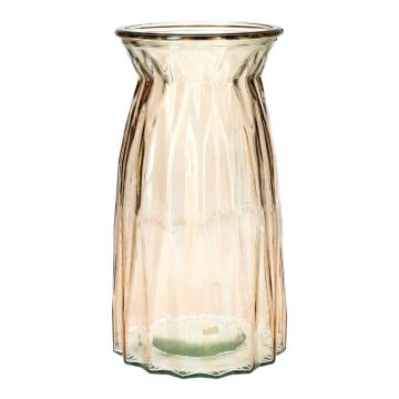 Tischvase RUBIE aus Glas, taupe-klar, 20cm, Ø10,8cm Tischvase RUBIE aus Glas, taupe-klar, 20cm, Ø10,8cm
