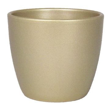 Kleiner Blumentopf TEHERAN BASAR, Keramik, gold-matt, 9,5cm, Ø11,5cm