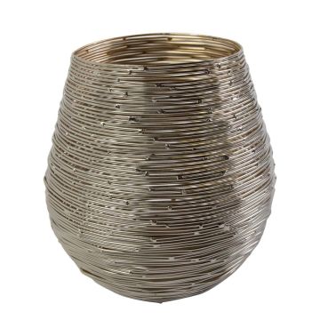 Eisen Laterne FRIDERIKE, gold, 15cm, Ø15cm Eisen Laterne FRIDERIKE, gold, 15cm, Ø15cm