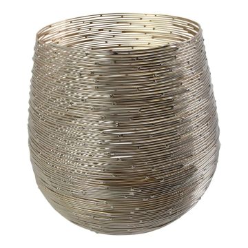 Eisen Laterne FRIDERIKE, gold, 20cm, Ø20cm