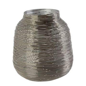 Eisen Laterne EMILIANNA, silber, 25cm, Ø20cm
