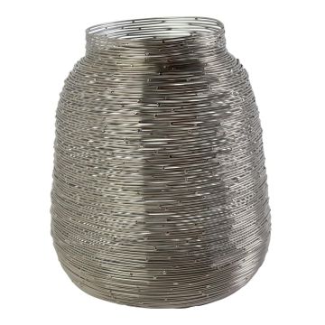 Eisen Laterne EMILIANNA, silber, 30cm, Ø25cm Eisen Laterne EMILIANNA, silber, 30cm, Ø25cm