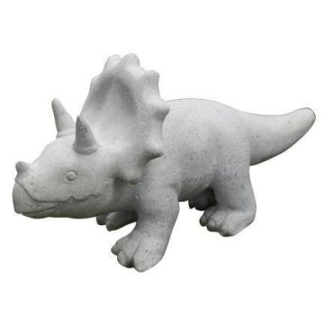 Tierfigur Dino Triceratops NIONA aus Zement, outdoor, grau, 38x16x21cm Tierfigur Dino Triceratops NIONA aus Zement, outdoor, grau, 38x16x21cm