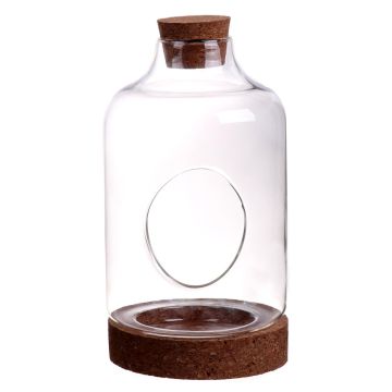 Glas Terrarium KUKKA, Korkdeckel, Korkboden, klar, 23cm, Ø12cm Glas Terrarium KUKKA, Korkdeckel, Korkboden, klar, 23cm, Ø12cm