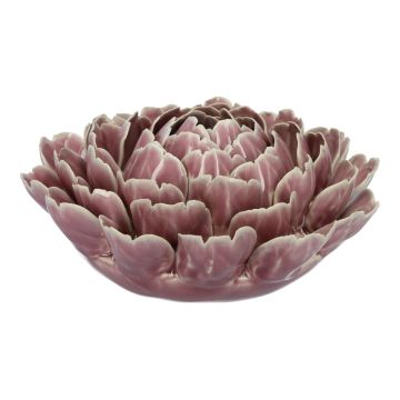 Keramikvase Lotusblüte MARILUNA, handmade, lila, 13cm, Ø28,5cm