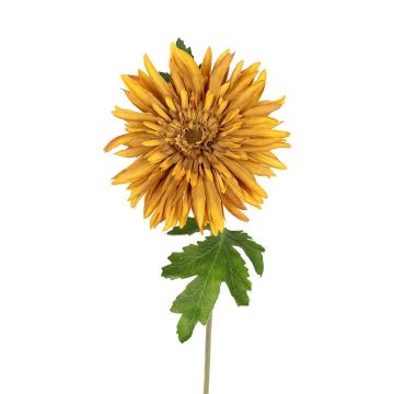 Kunstblume Gerbera YAMIRA, ockergelb, 60cm
