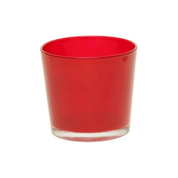 Glasübertopf ALENA, weinrot, 12,5cm, Ø13,3cm