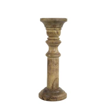 Mangoholz Kerzenständer OKTAVIAN, braun, 30cm, Ø11cm Mangoholz Kerzenständer OKTAVIAN, braun, 30cm, Ø11cm