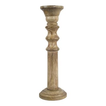 Mangoholz Kerzenständer OKTAVIAN, braun, 40cm, Ø12,5cm Mangoholz Kerzenständer OKTAVIAN, braun, 40cm, Ø12,5cm