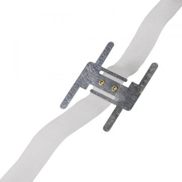 Hochzeit Klett-Armband MIRELA, Blumen Brautschmuck, 2 Stück, weiß, 24x1,5cm