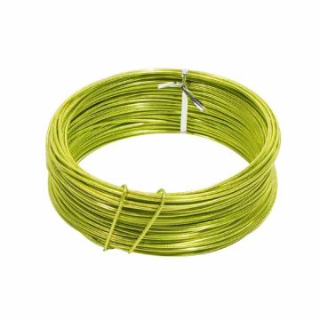 Aludraht TANEA, hellgrün lackiert, 30m, Ø2mm Aludraht TANEA, hellgrün lackiert, 30m, Ø2mm