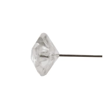 Deko Stecknadeln MELORIA in Kunststoffbox, Diamantkopf, 100 Stück, klar, Ø0,5cm