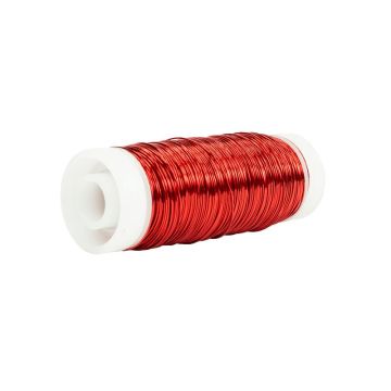 Wickeldraht UTINA, rot, 50g, 60m, Ø0,3mm