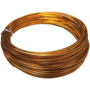 Aludraht TANEA, gold lackiert, 12m, Ø2mm