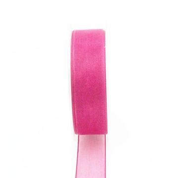 Organza-Band OSNA, pink, 25m, 25mm