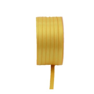 Doppelsatinband VIPKE, gelb, 50m, 6mm Doppelsatinband VIPKE, gelb, 50m, 6mm