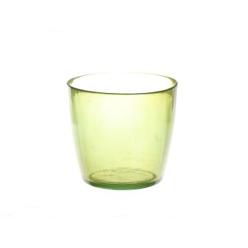 Pflanztopf Glas LÖNNA, grün transparent, 13cm, Ø14,5cm