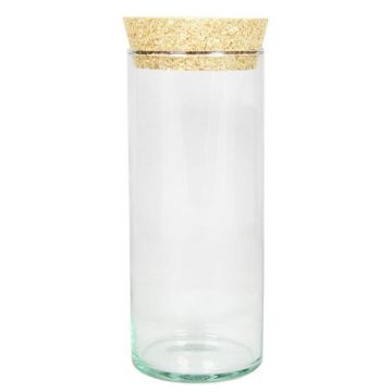 Korkenglas SINAN, transparent, 20cm, Ø8,5cm