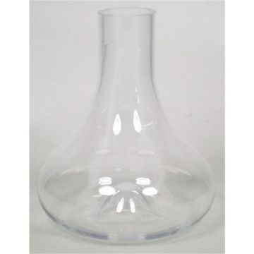 Einzelblumenvase TELMA aus Glas, klar, 22cm, Ø19cm