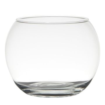 Kerzen Kugelvase TOBI EARTH aus Glas, klar, 15,5cm, Ø20cm