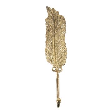 Wandhaken Feder ALPHONSINE aus Aluminium, gold, 33x7,5x0,5cm Wandhaken Feder ALPHONSINE aus Aluminium, gold, 33x7,5x0,5cm