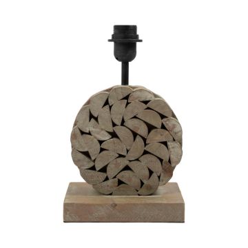 Lampenfuß FARUBO aus Holz, natur, 19x13x31cm