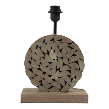 Lampenfuß FARUBO aus Holz, natur, 25x13x36cm