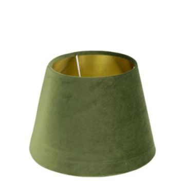 Samt Lampenschirm KURANO, apfelgrün-gold, 18cm, Ø25cm Samt Lampenschirm KURANO, apfelgrün-gold, 18cm, Ø25cm