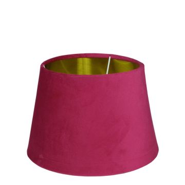 Samt Lampenschirm KURANO, fuchsia-gold, 18cm, Ø25cm Samt Lampenschirm KURANO, fuchsia-gold, 18cm, Ø25cm